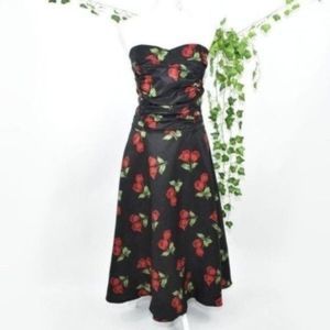 Stop Staring! PUG rose black floral gown maxi dress 2X